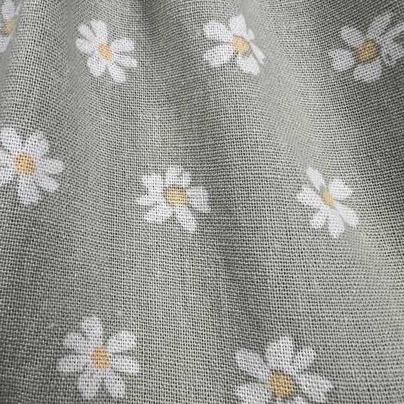 Altar’d State Sage Green Daisy Floral Smocked Babydoll Ruffle Mini Dress Size L - Picture 6 of 12